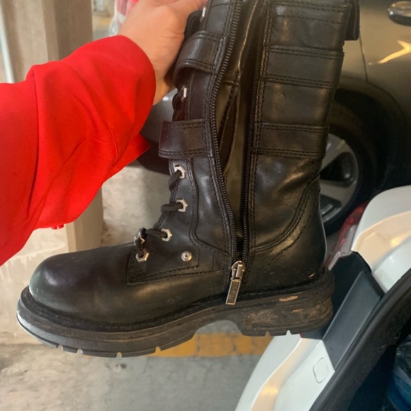 Used Harley Davidson combat boots size 6 - Picture 2 of 5